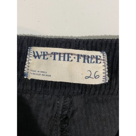 Free People We The Free Gallivanting Black Skort Micro Mini Denim Size 26 - Picture 15 of 16
